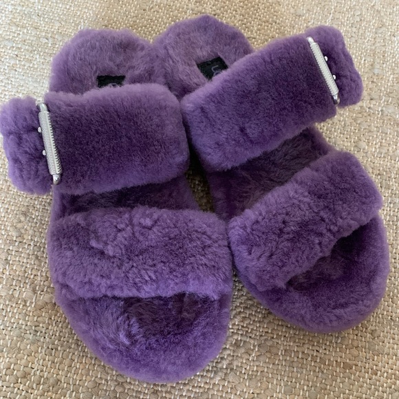 UGG Fuzz Yeah Sandals in Violet Bloom - Picture 2 of 8